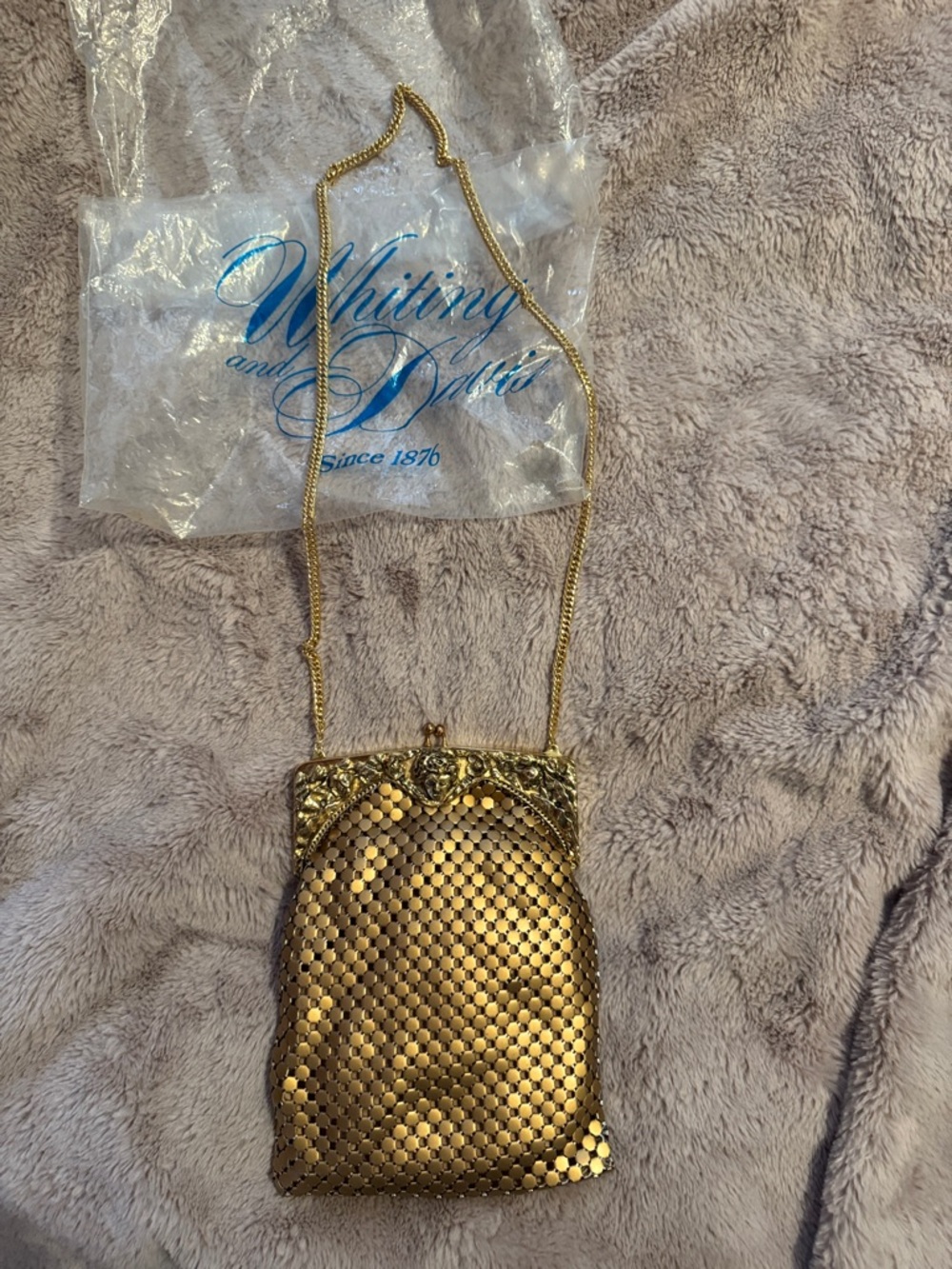 RARE Whiting and Davis mesh bag with face - Picture 4 of 11